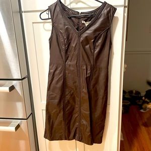 Faux Leather Dress